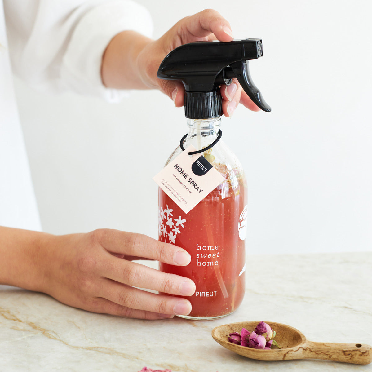 Home Spray | bottle | Elderflower Rose | HomeSpa | Thuis Wellness | Doos met 8 stuks