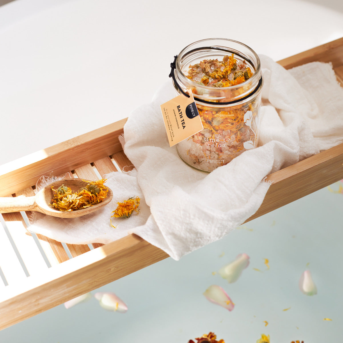 Bath Tea | Pot | Jasmine & Marigold | Home Spa
