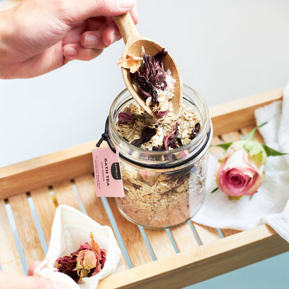 Badetee | Glas | Rose & Hibiskus | Home Spa