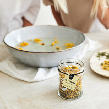 Facial Steam | pot | Chamomile Peppermint | Home Spa | Thuis Wellness