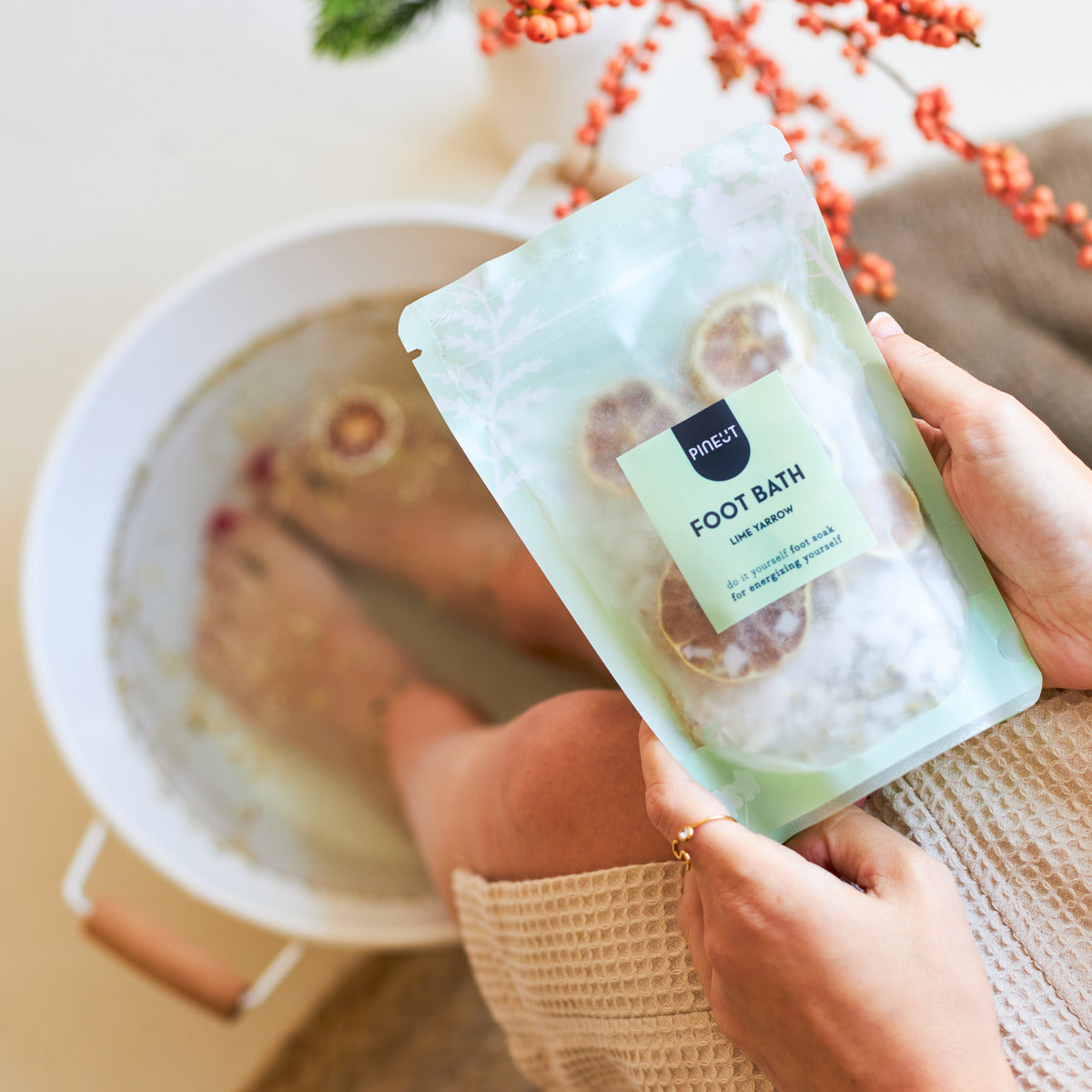 Footbath | pouchbag | Lime Yarrow