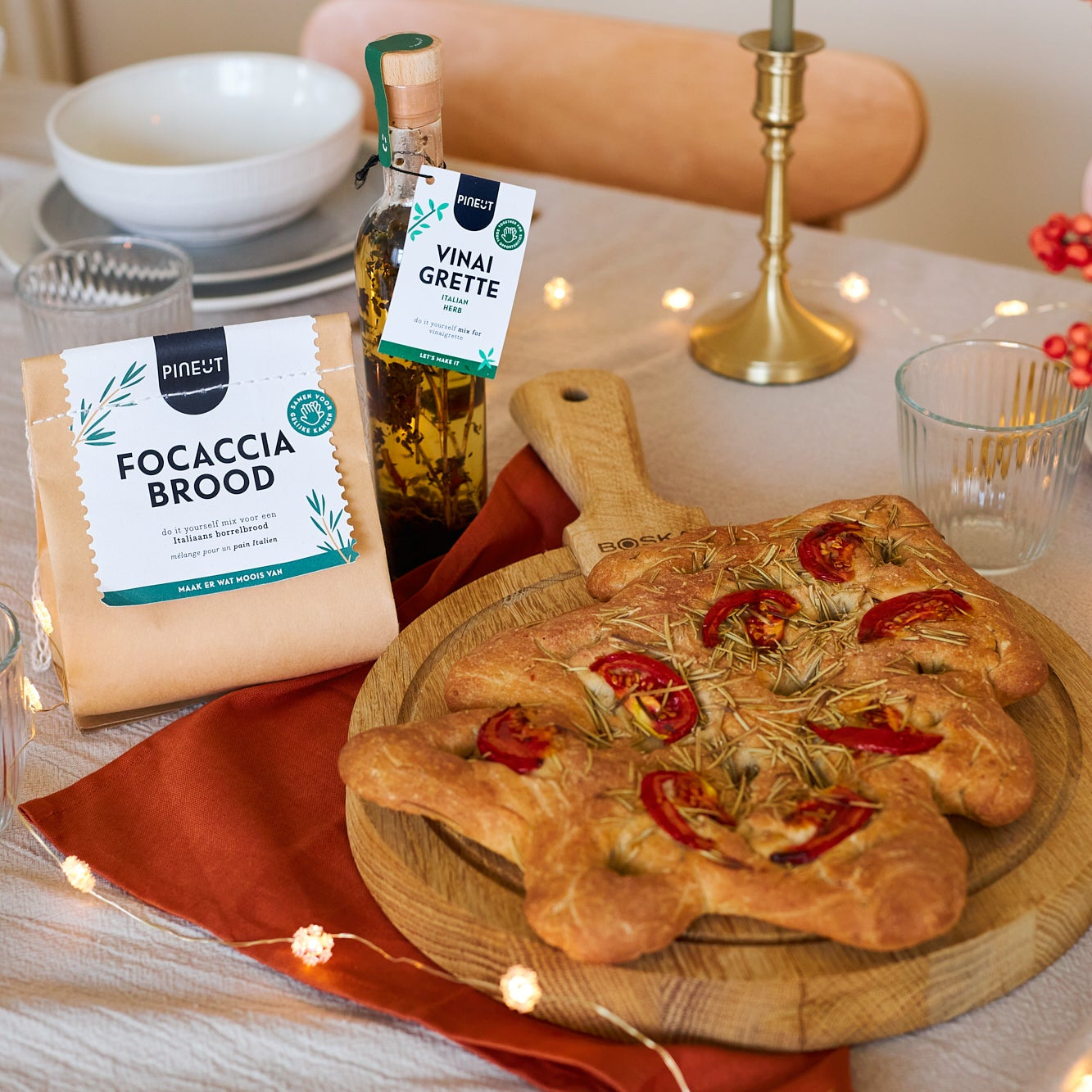 Focaccia Vinaigrette &amp; Snack Board Gift Pack