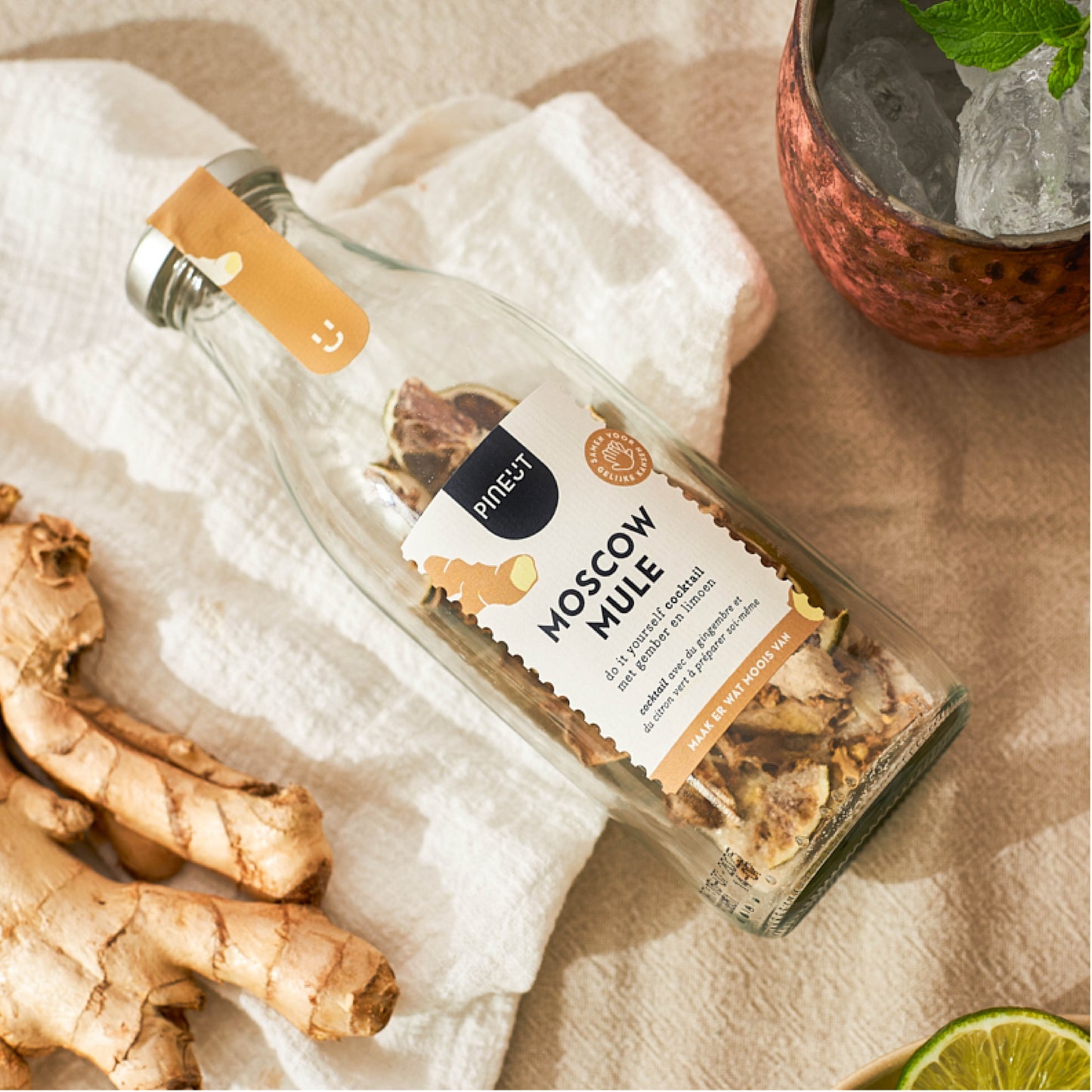 Préparation Moscow Mule | bouteille cocktail | Recette maison fraîche et épicée | Idée cadeau originale