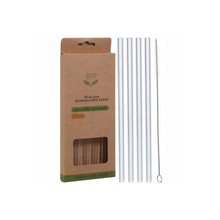Glass Straws with Cleaning Brush | Set of 5 | Reusable &amp; Eco-Friendly