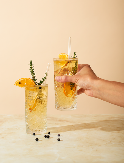 Glass Straws with Cleaning Brush | Set of 5 | Reusable &amp; Eco-Friendly