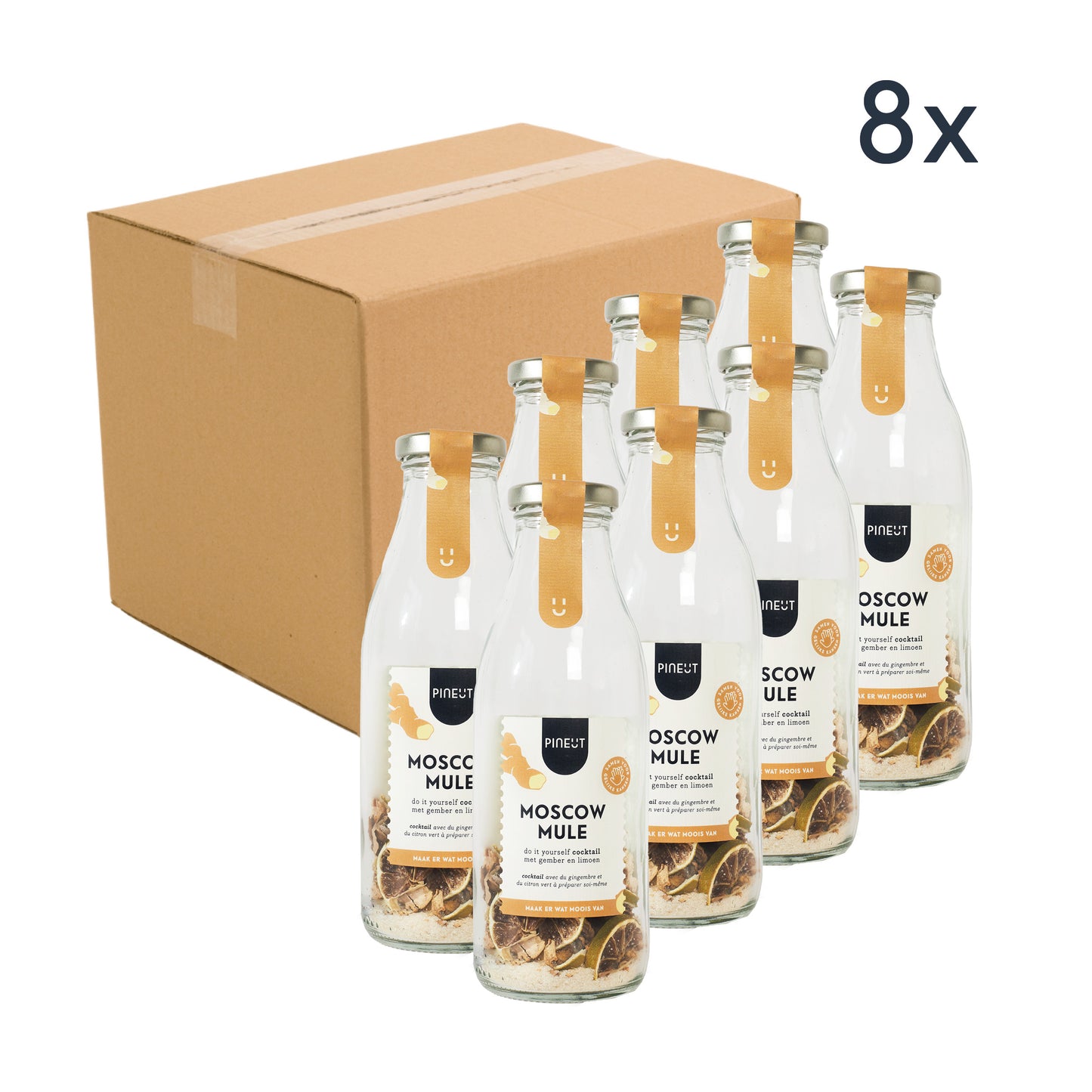 Cocktail | Moscow Mule | Ginger & Lemon | BIO | Doos met 8 stuks