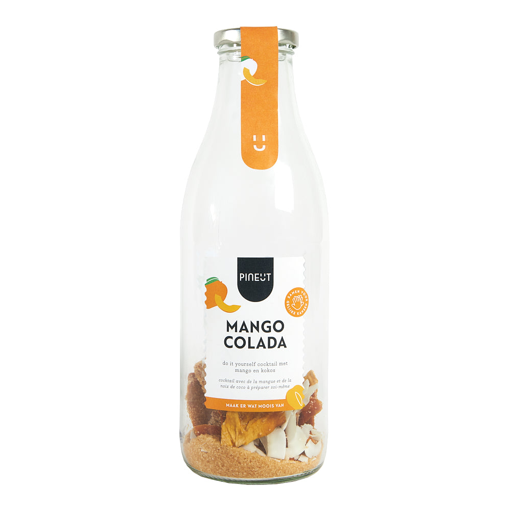 Tropische mango colada van Pineut voor zonnige cocktailmomenten thuis.