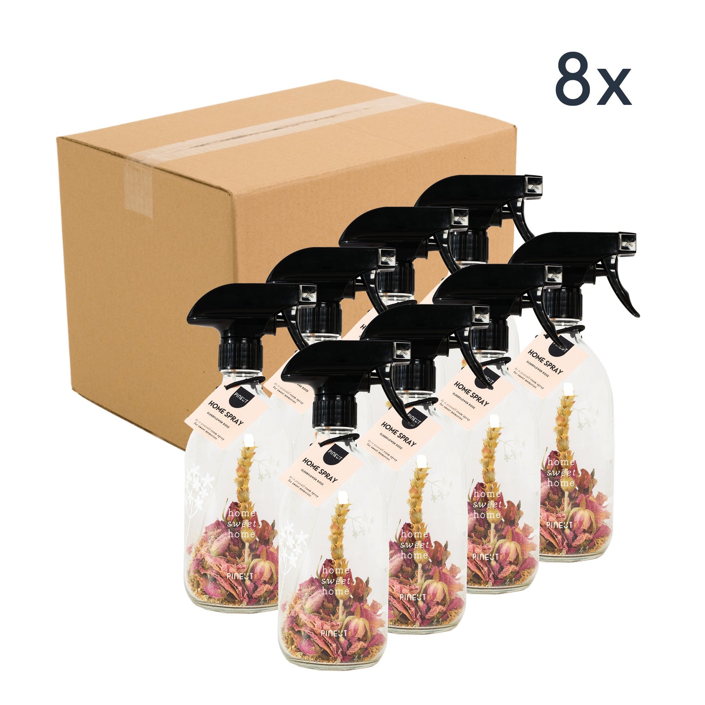 Home Spray | bottle | Elderflower Rose | HomeSpa | Thuis Wellness | Doos met 8 stuks