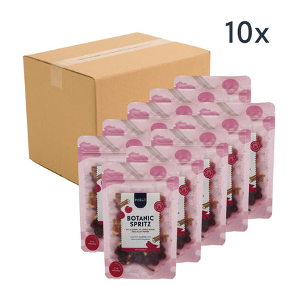 Botanic Spritz Mocktail | Cherry Cinnamon | Alcoholvrij | Pouchbag BIO | Doos met 10 stuks