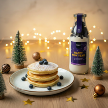 Préparation pour pancakes de Nouvel An | Bouteille cadeau | Petit-déjeuner festif & original